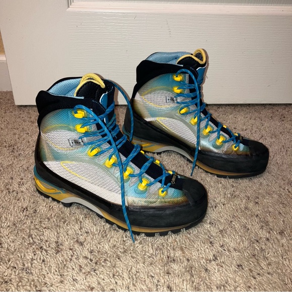 LA SPORTIVA Hiking Boots TRANGO CUBE GTX Mountaineering BLUE - Sz 7 Italy - Picture 3 of 16